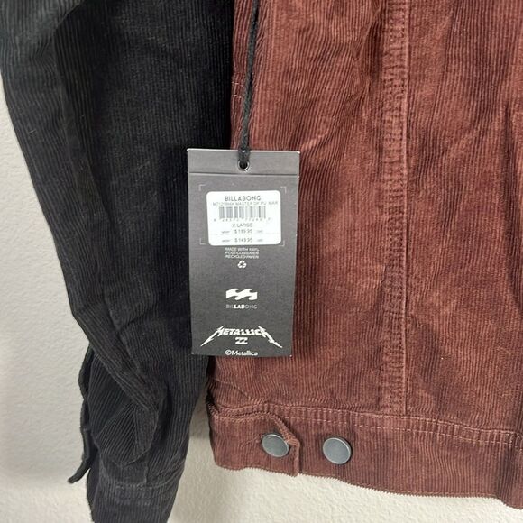 Men’s Billabong Metallic collab Master of Puppets Corduroy Jacket XL - Picture 5 of 10